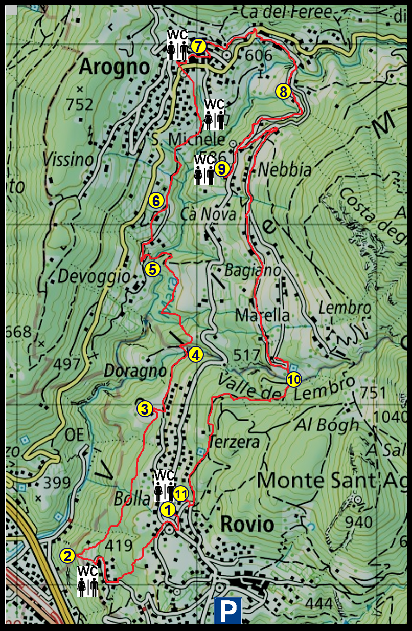 Mappa del percorso MaraLonga